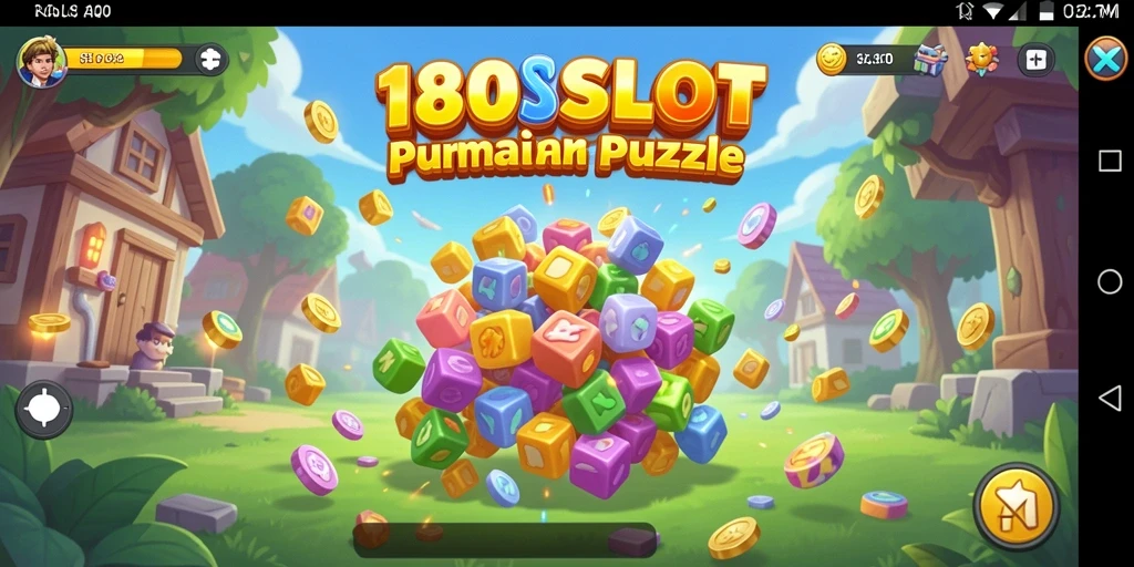 Screenshot permainan 180SLOT menunjukkan tantangan Puzzle yang menarik.