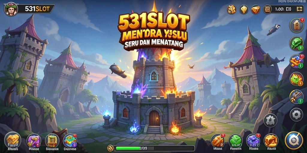 Screenshot gameplay 531SLOT yang menampilkan aksi Tower Defense yang seru.