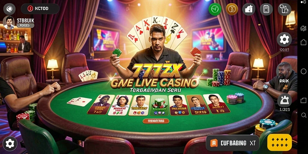 Tampilan gameplay Live Casino yang mengesankan di 777ZX.