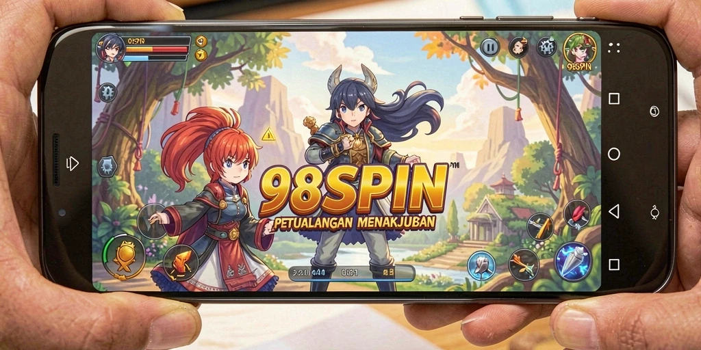 Tampilan menarik dari gameplay 98SPIN yang penuh warna.