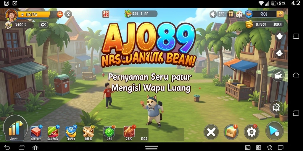 Tampilan gameplay AJO89 yang menawan dan penuh warna.
