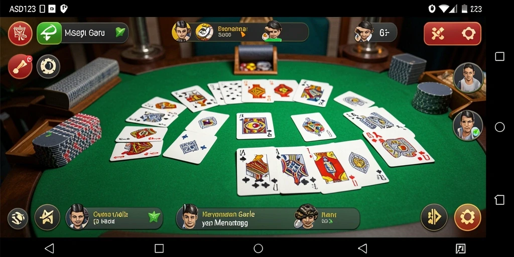 Tangkapan layar gameplay Gaple yang menarik dan interaktif.