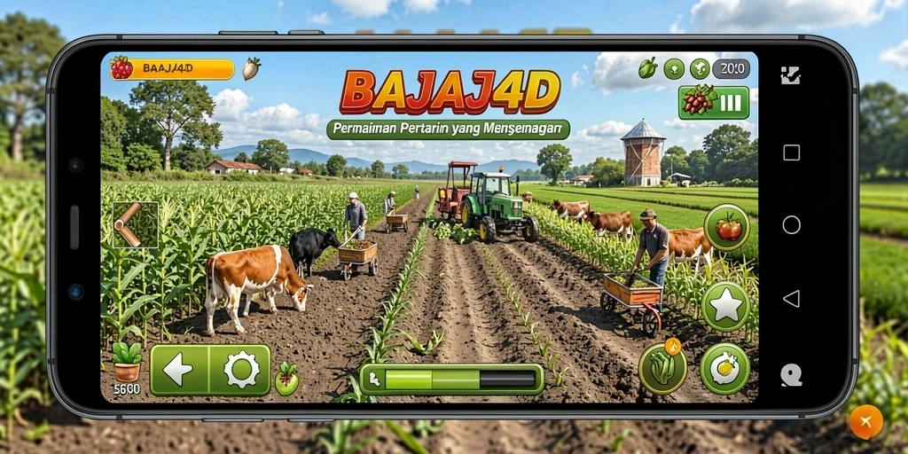 Tampilan gameplay BAJAJ4D yang menampilkan aktivitas bertani.