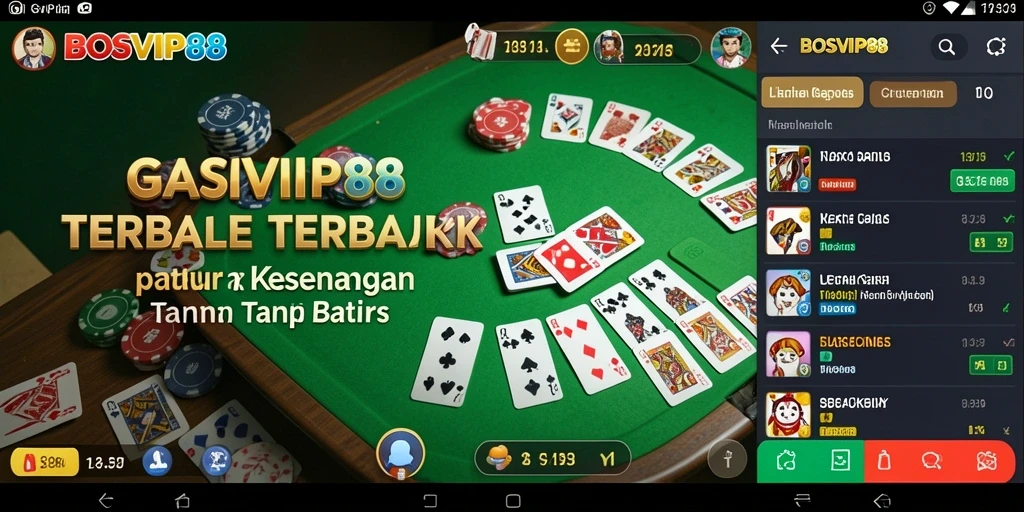 Screenshot gameplay <strong>BOSVIP88</strong> menampilkan suasana seru permainan Gaple.