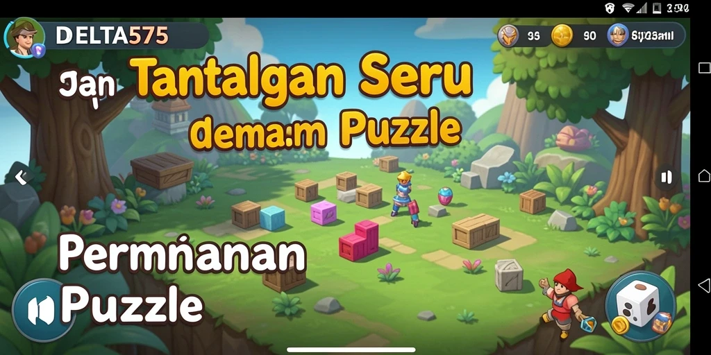 Screenshot gameplay DELTA575 menampilkan tantangan menarik dari permainan Puzzle.