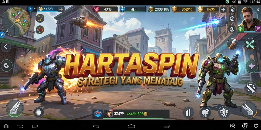 Tampilan gameplay HARTASPIN yang menantang dan strategis.