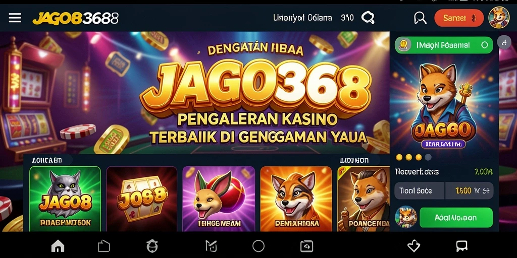 Screenshot JAGO368 menampilkan gameplay kasino yang menarik dan interaktif.