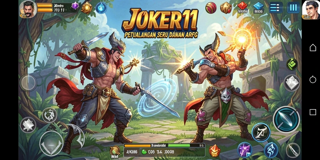 Tampilan gameplay epik dalam JOKER11 menampilkan pertempuran ARPG yang mendebarkan.