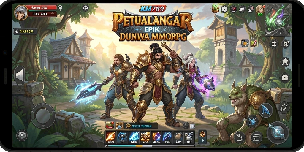 Tampilan gameplay KM789 yang seru dan interaktif dalam dunia MMORPG.