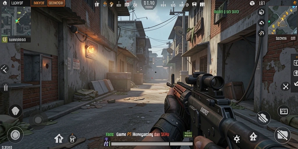 Tampilan gameplay intens dan seru dalam LUCKYDF.