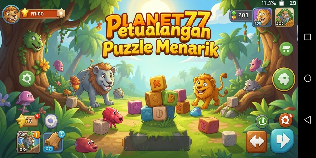 Screenshot gameplay PLANET77 dengan tantangan puzzle yang menarik.