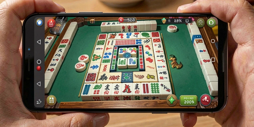 Tampilan screenshot PP7 menampilkan gameplay Mahjong yang seru dan menantang.