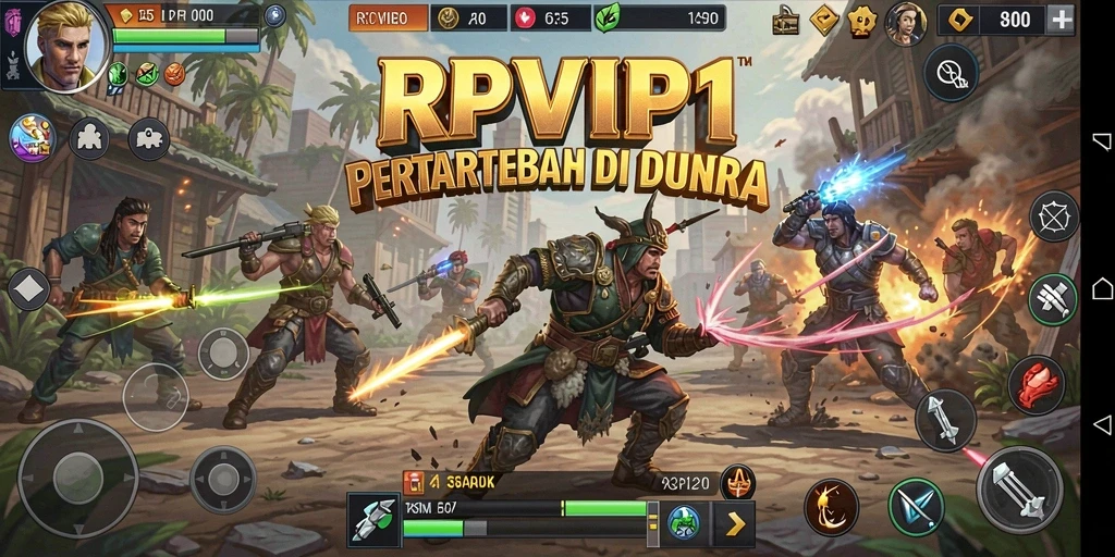 Tampilan aksi seru dalam gameplay Fighting RPVIP1.