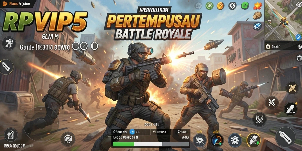 Tampilan gameplay RPVIP5 yang menarik dalam pertempuran Battle Royale.