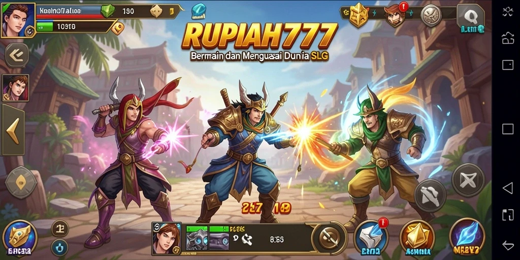 Tampilan gameplay SLG yang menarik dan interaktif di RUPIAH777.