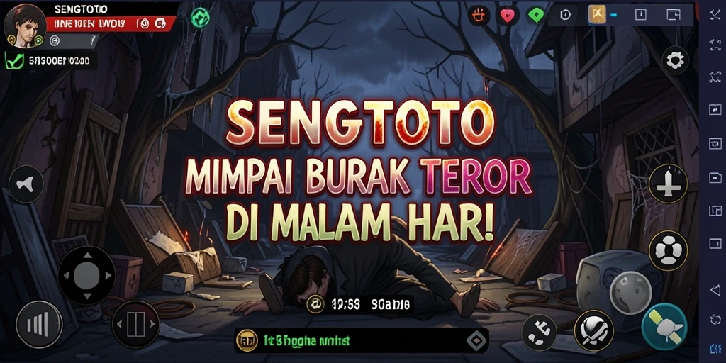 Screenshot menampilkan suasana menyeramkan dalam gameplay SENGTOTO.