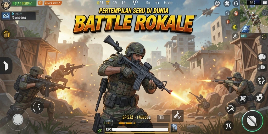 Gameplay SP212 yang mendebarkan dalam pertempuran Battle Royale.