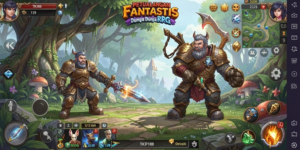Gameplay menakjubkan dalam TKP188 dengan grafis RPG yang memukau.