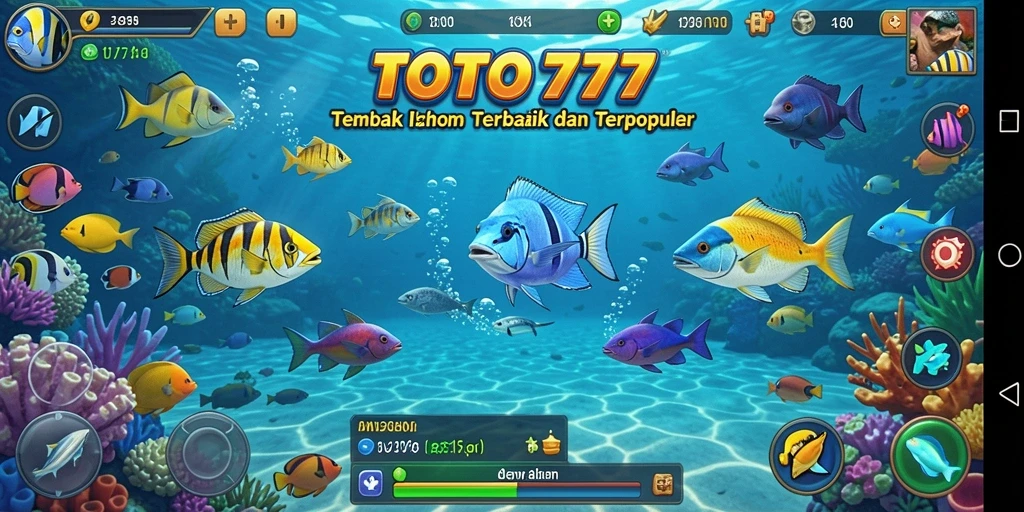 Gameplay TOTO777 yang menarik dengan berbagai jenis ikan dan senjata.