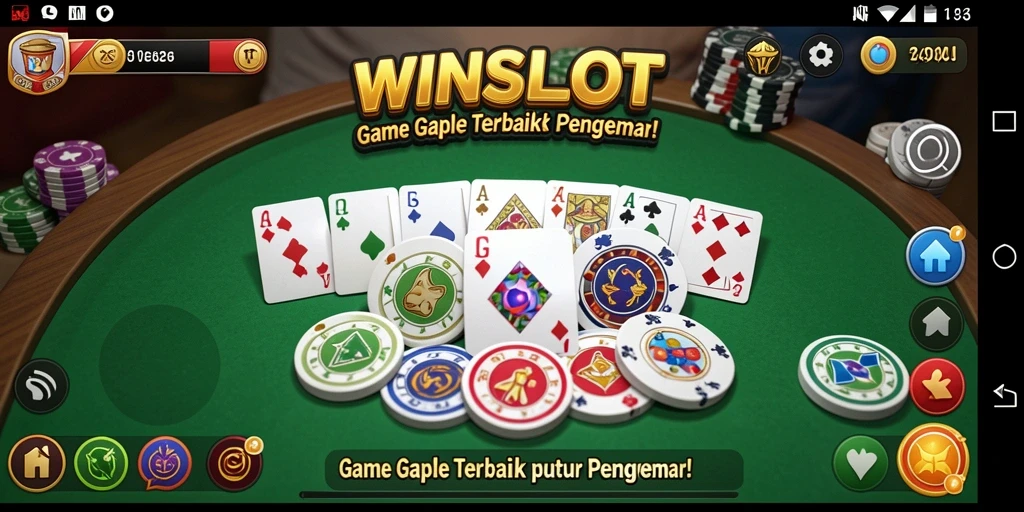 Screenshot gameplay WINSLOT menunjukkan keseruan permainan Gaple.