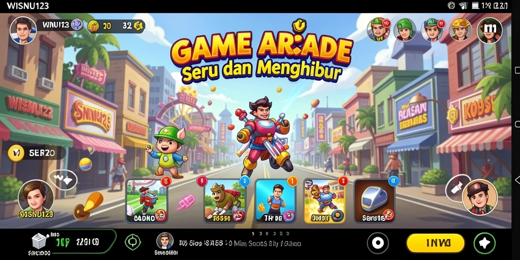 Tampilan gameplay menarik dari WISNU123 dengan aksi arcade seru.